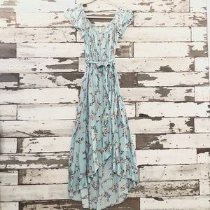 Off the shoulder high-low dress